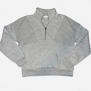 Hippie Rose Grey Quarter Zip Sweatshirt in size MEDIUM